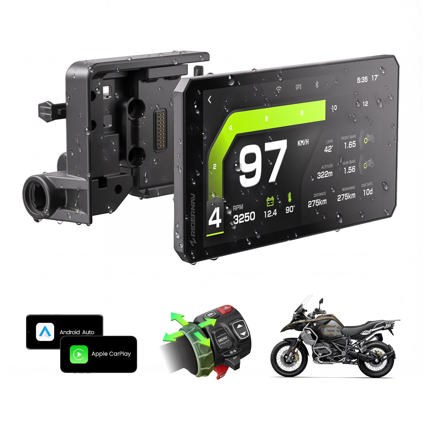 Amazon.co.jp: RIDERNAV バイク スマートモニター 7インチ BMW純正